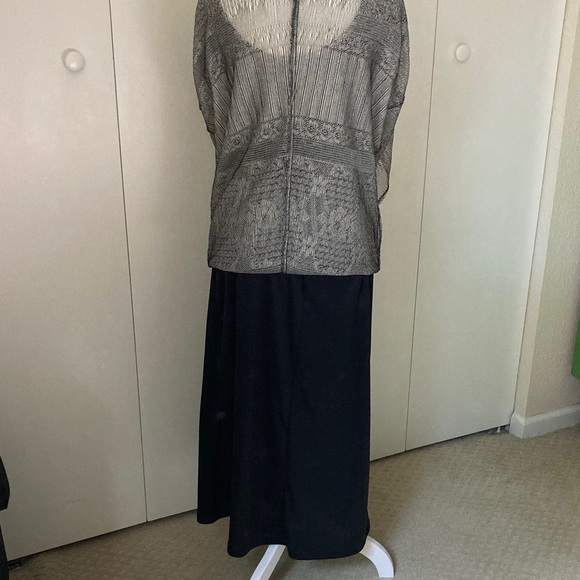 Breakin' Loose Vintage Silver Maxi Dress size 5/6 - Picture 5 of 5